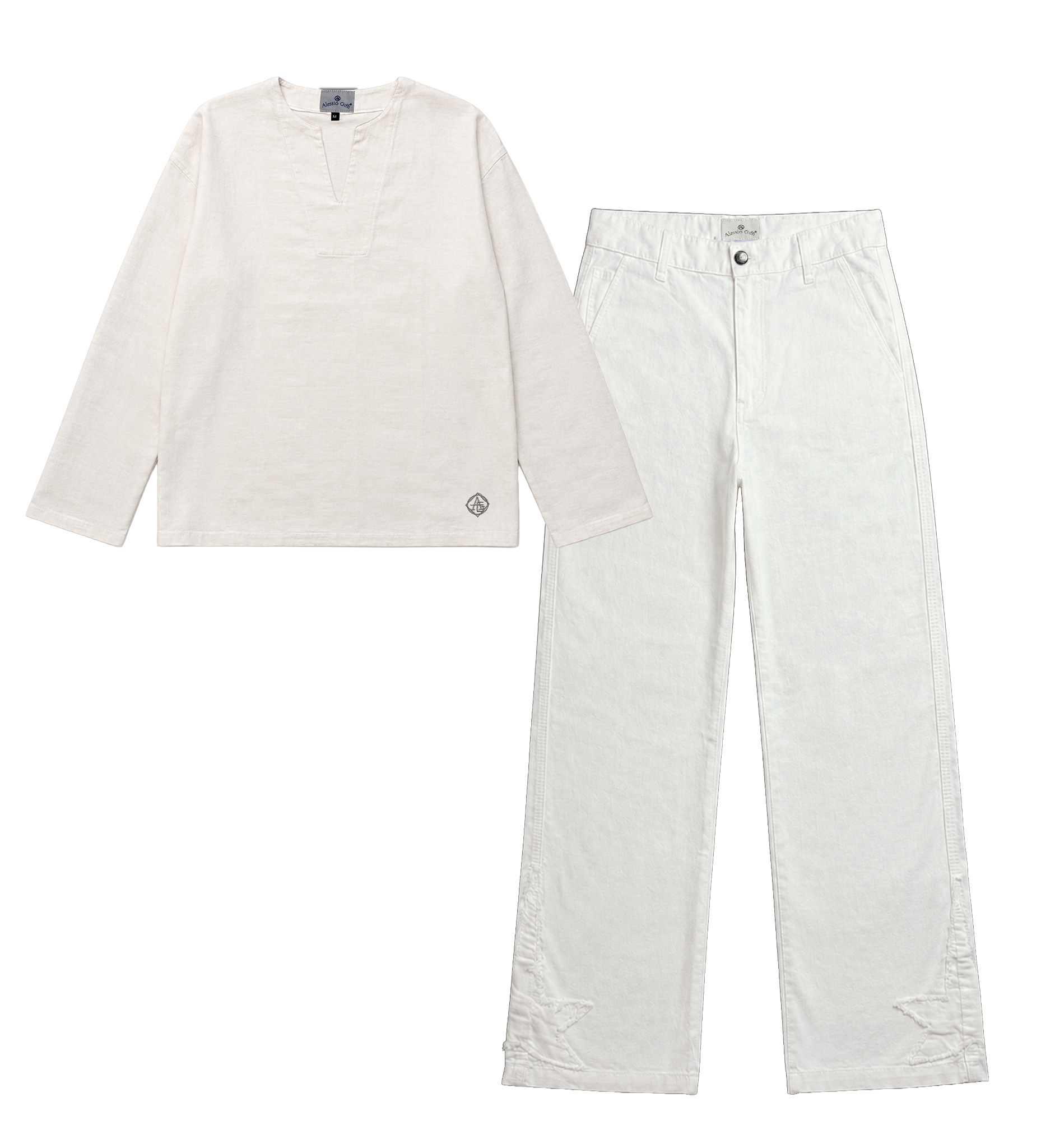 COMPLETO STARDUST - PACK 2 BIANCO SPORCO