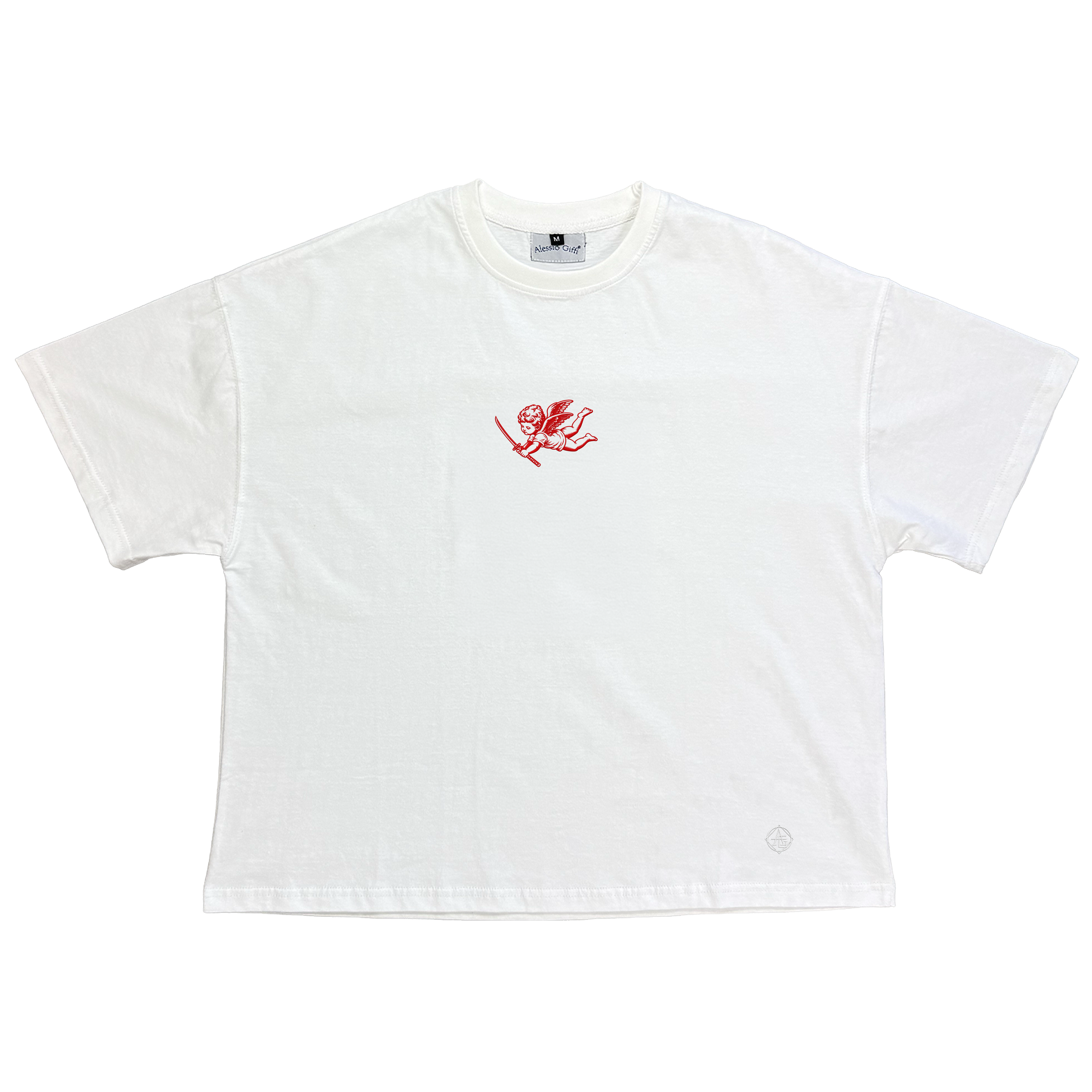 T-shirt Cherubino Giapponese bianca