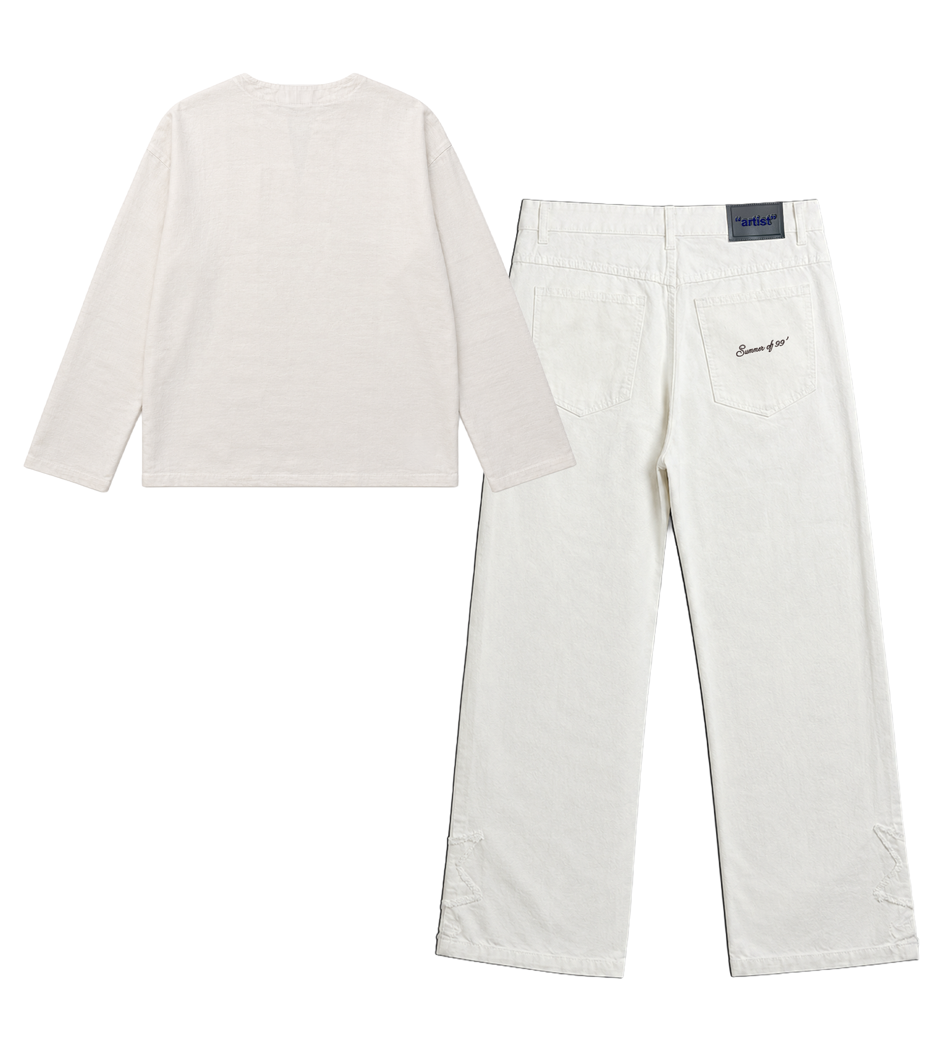 COMPLETO STARDUST - PACK 2 BIANCO SPORCO