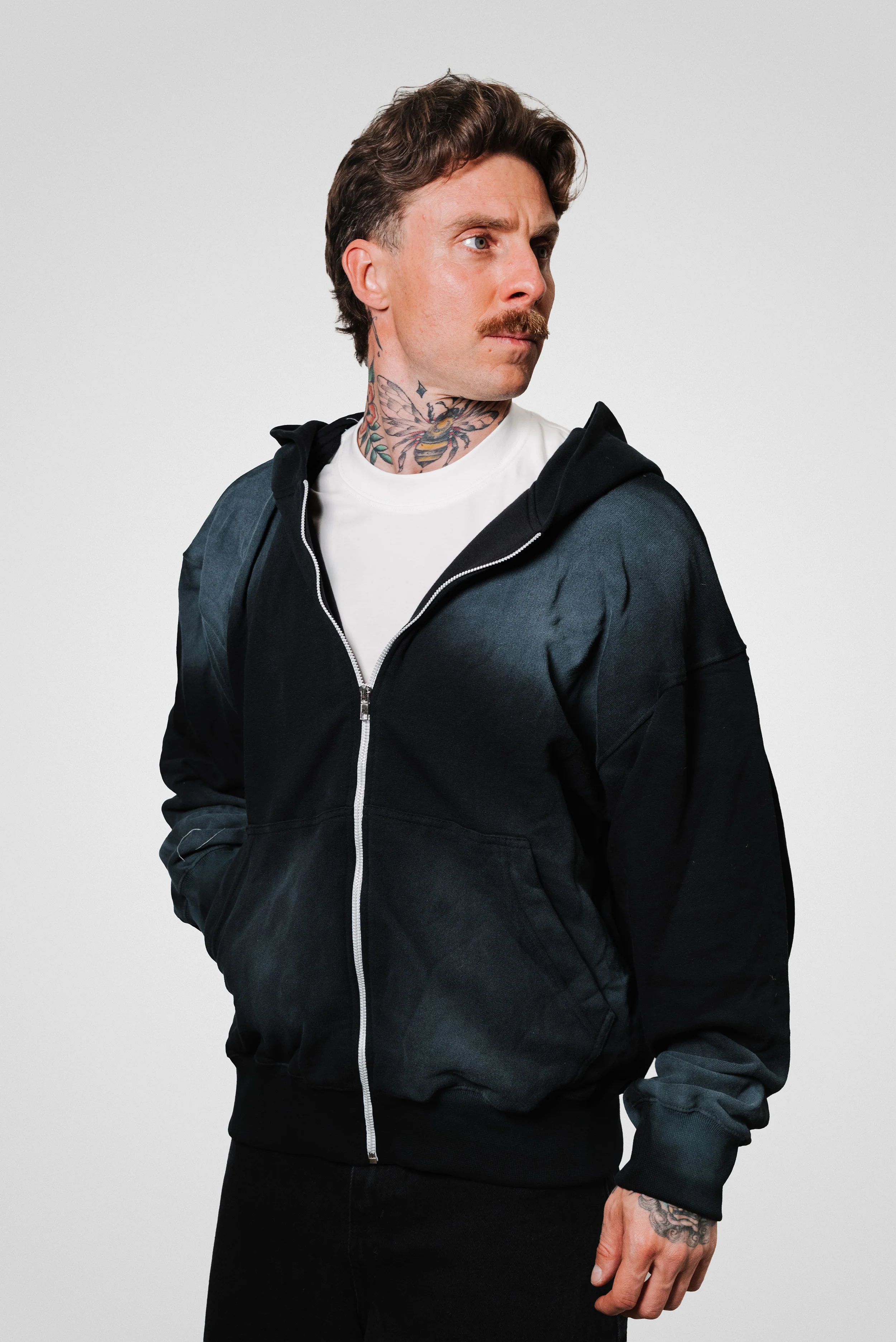 24/7 - Felpa Zip nero SS26