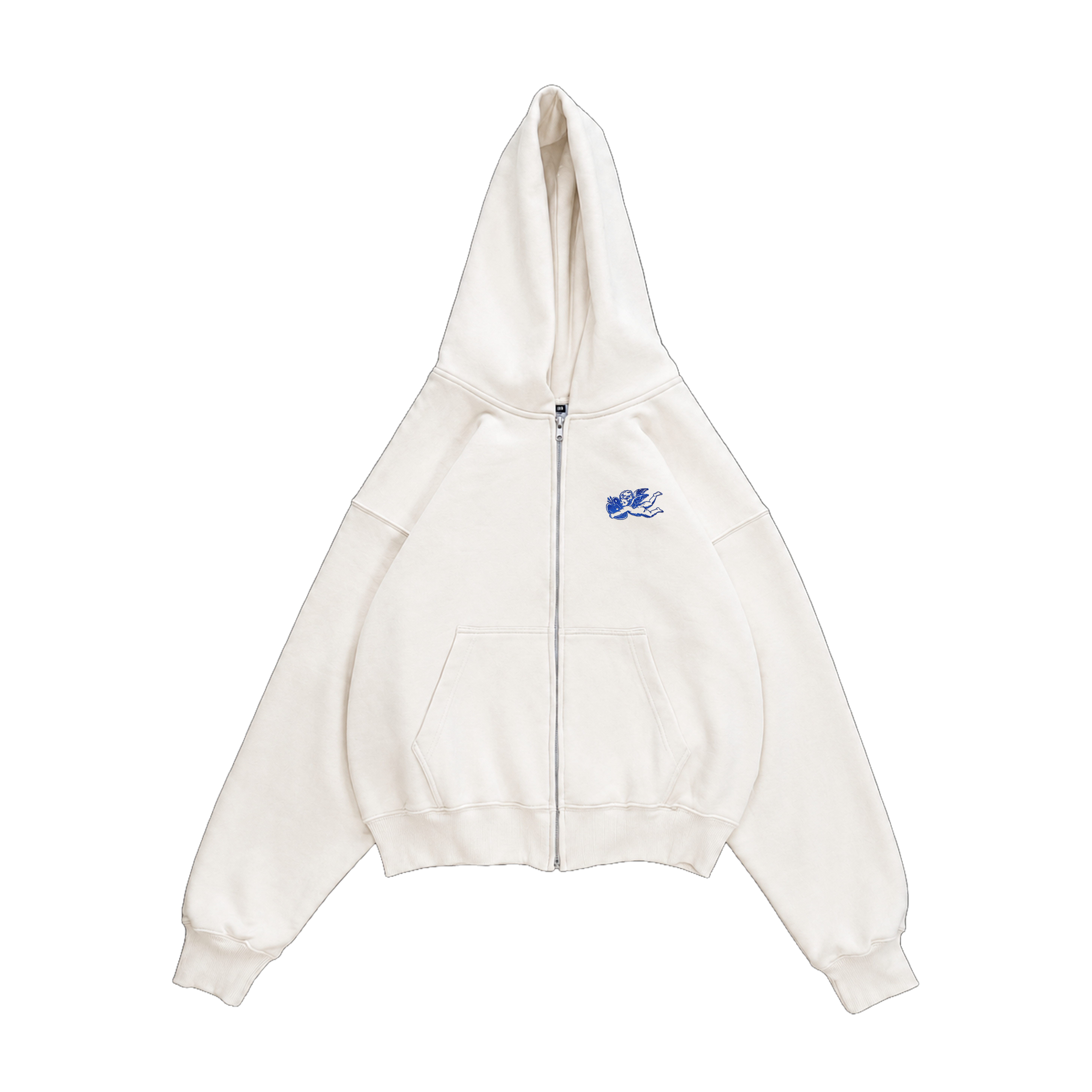 Felpa Zip Cherubino Artista - bianco Cloud Dancer