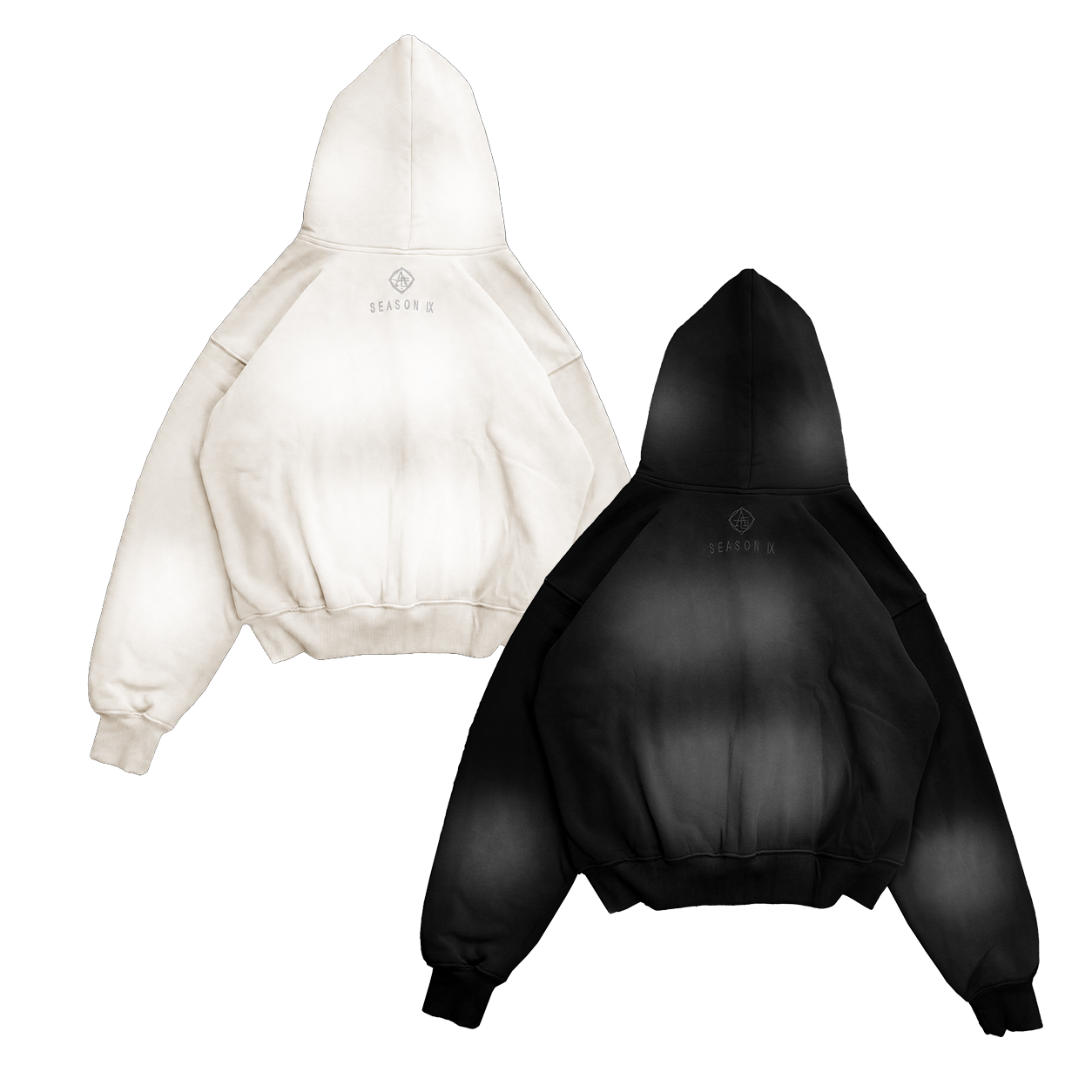 24/7 - Pack 2 felpe zip bianco/nero