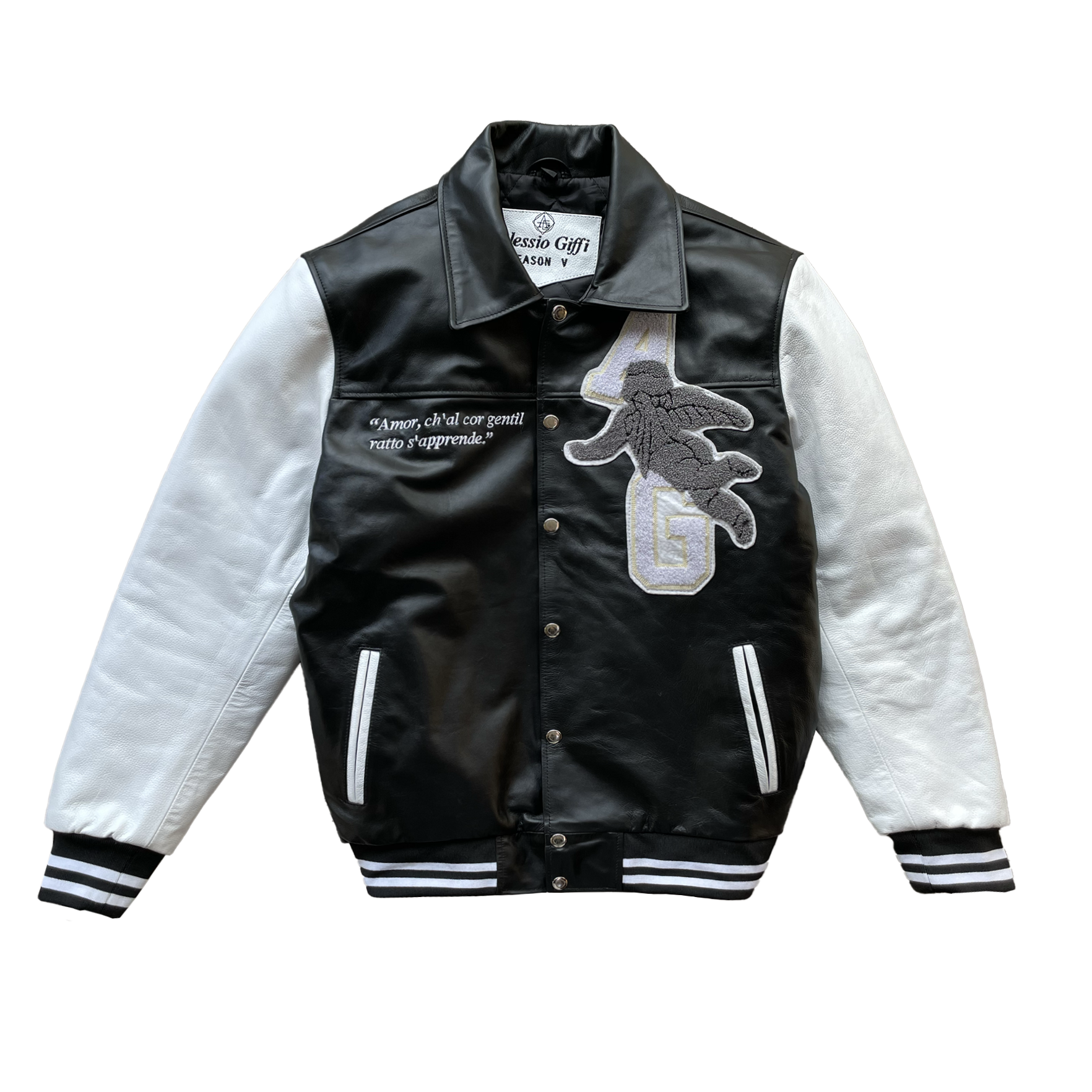 Varsity jacket - in vera pelle 