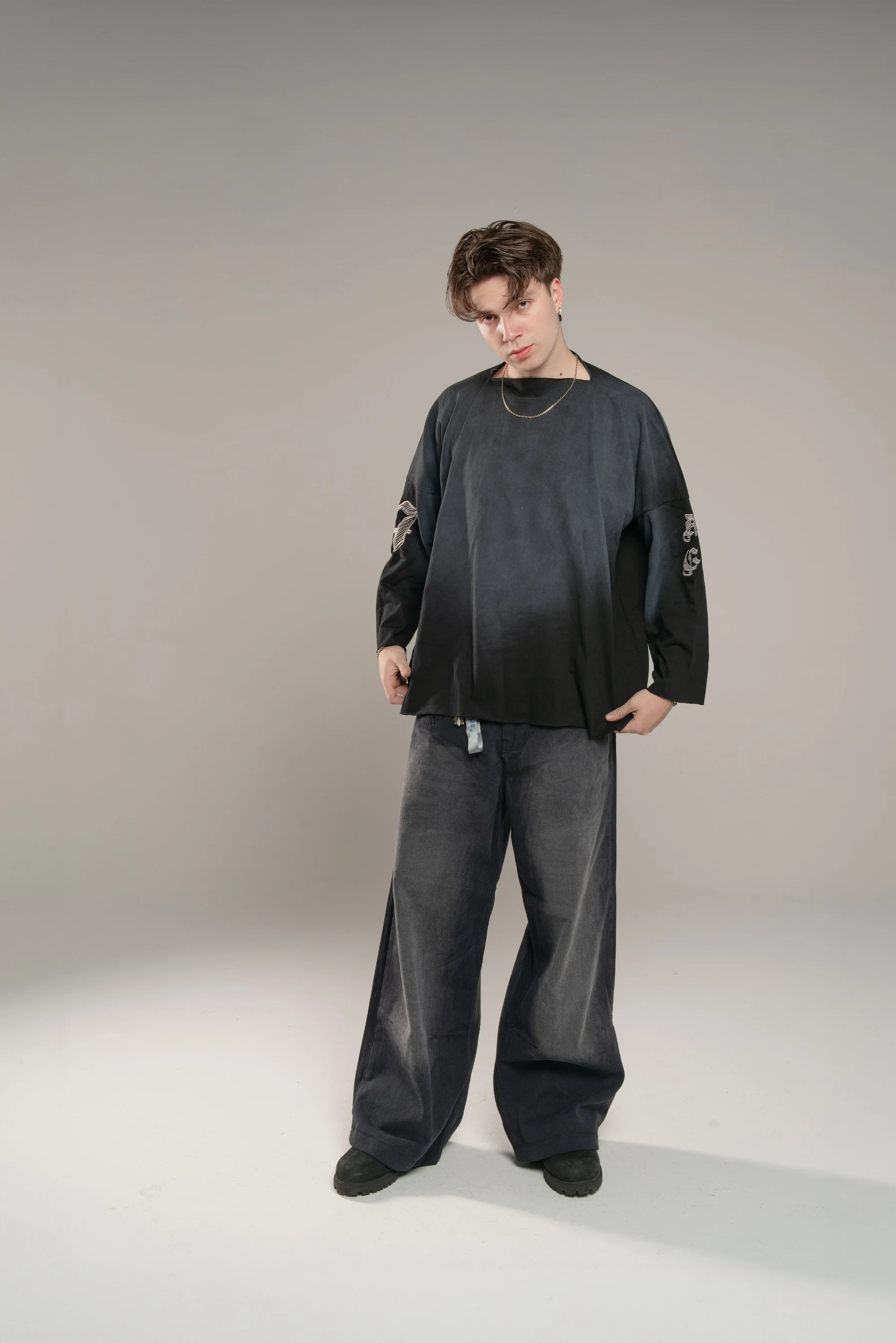 Maglia maniche lunghe spade - nero